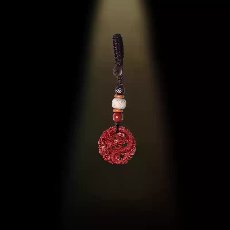 Cinnabar necklace--increase luck