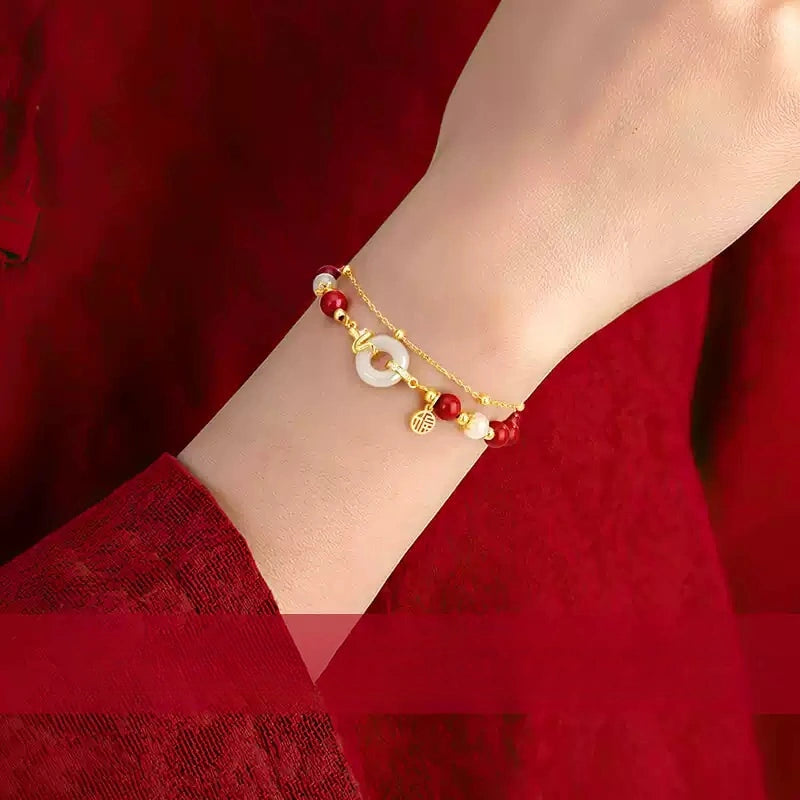Cinnabar Bracelet--Bless yourself and your friends with health and longevity