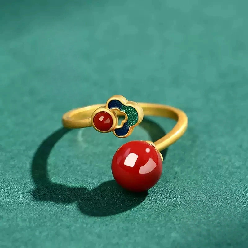 Cinnabar Ring--Buddhist Mascot