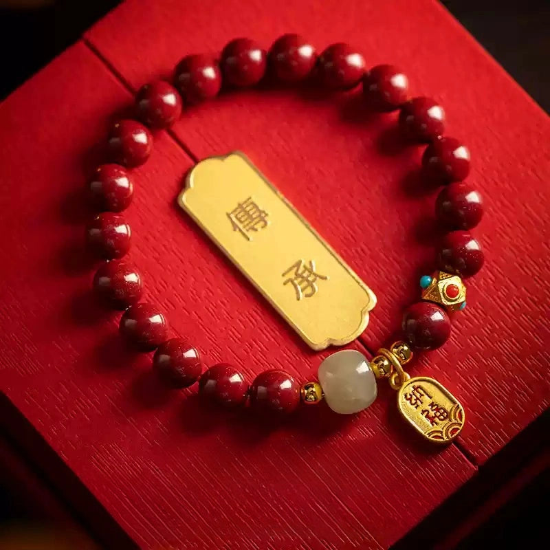 Cinnabar Bracelet--Birth Month Blessing