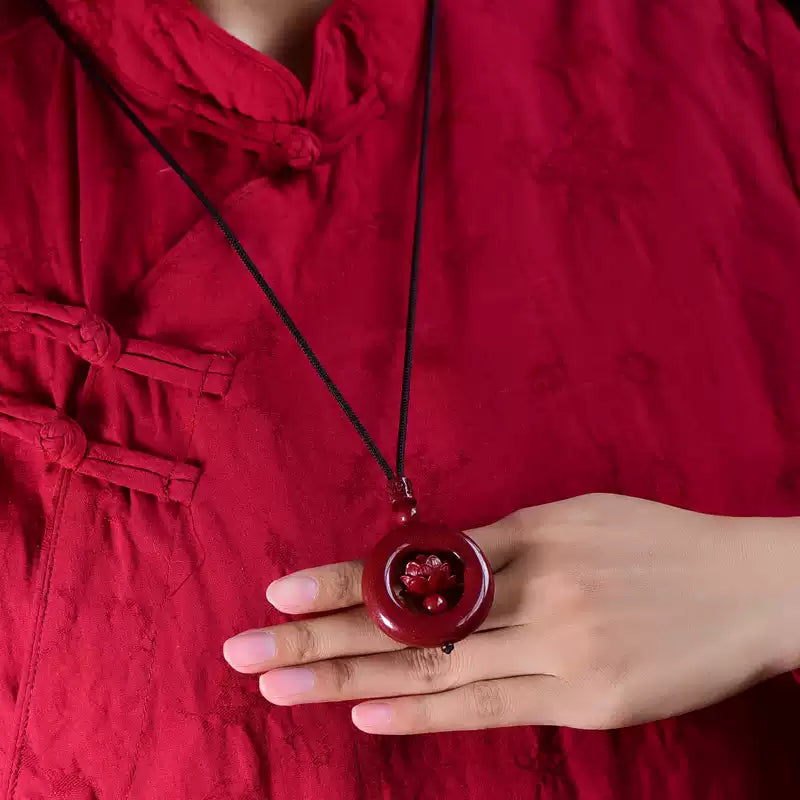 Cinnabar necklace--bless yourself and your friends with health and longevity