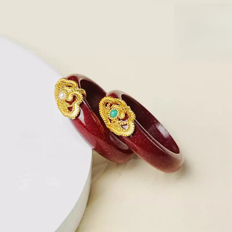 Cinnabar Ring--Birth Month Blessing