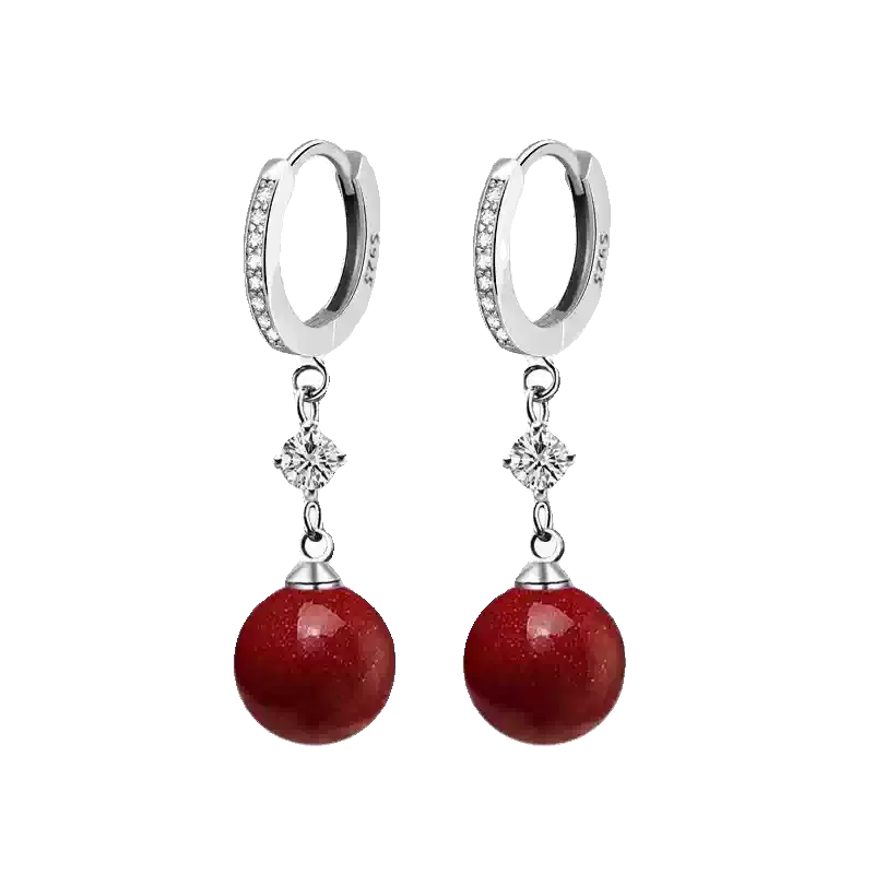 Cinnabar earrings - Get Wealth