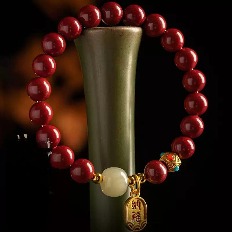 Cinnabar Bracelet--Birth Month Blessing