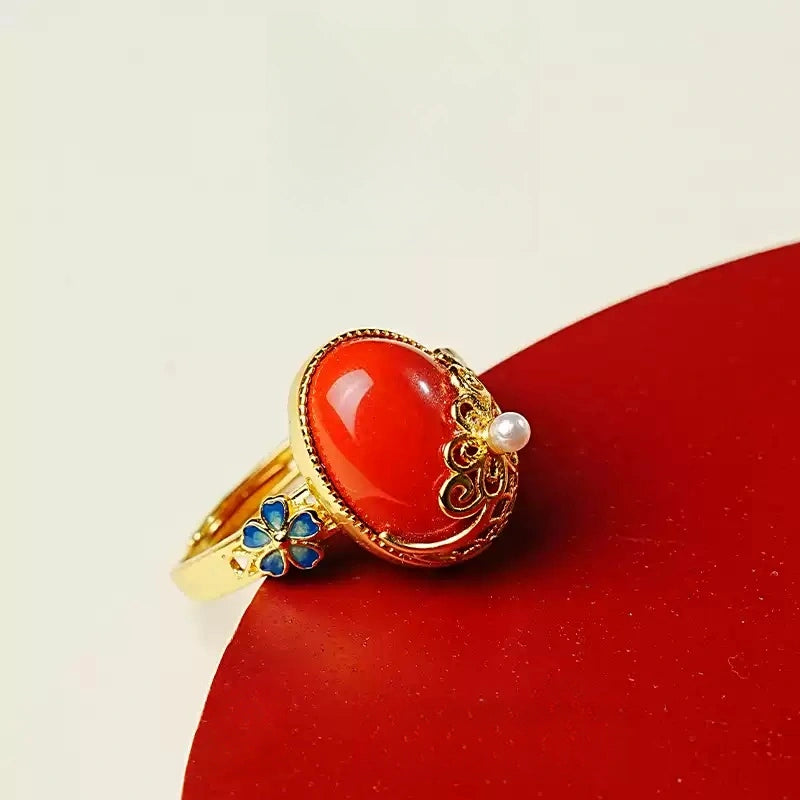 Cinnabar Ring--Buddhist Mascot