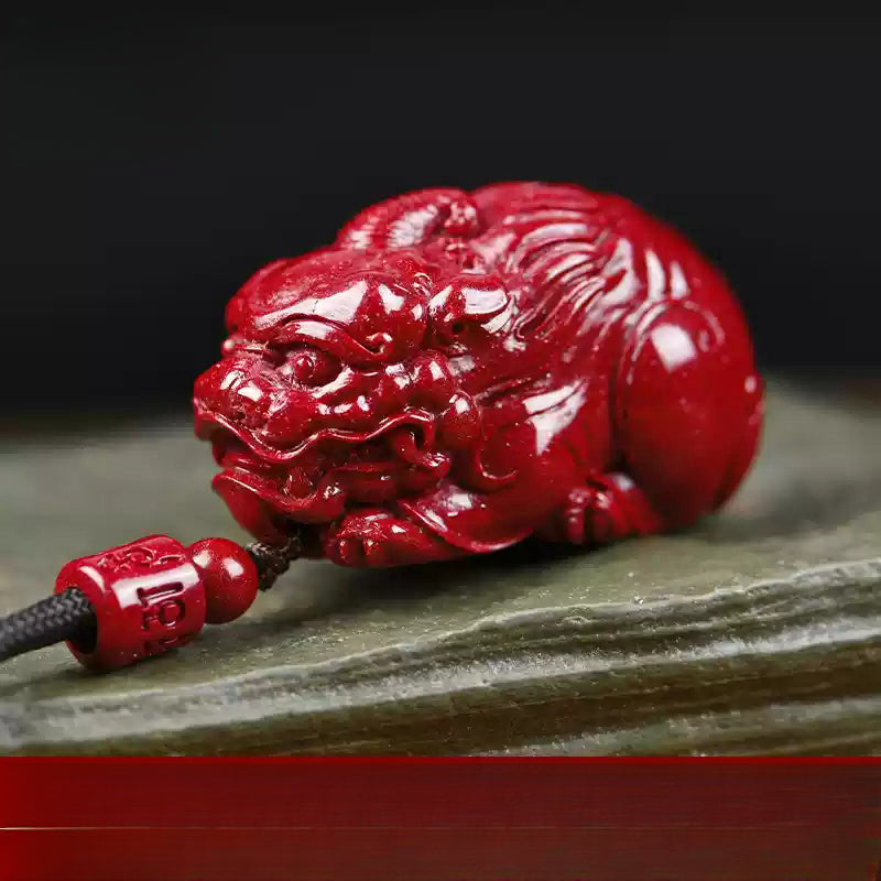Cinnabar necklace--increase luck