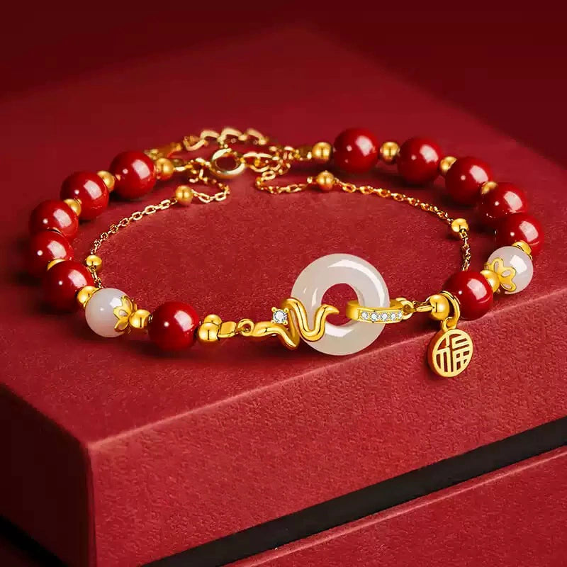 Cinnabar Bracelet--Bless yourself and your friends with health and longevity