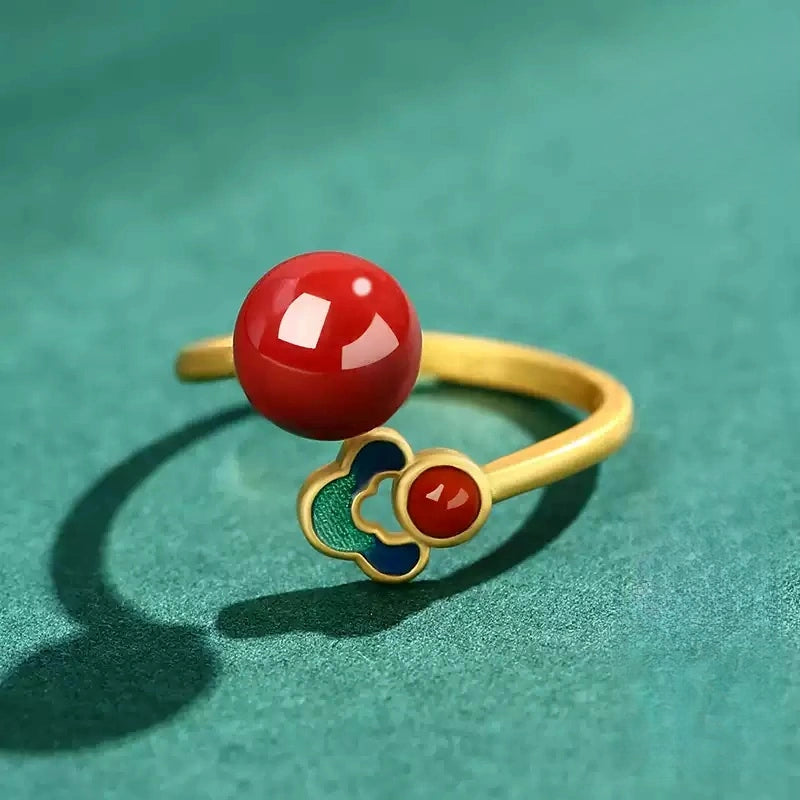 Cinnabar Ring--Buddhist Mascot