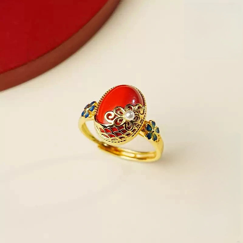 Cinnabar Ring--Buddhist Mascot