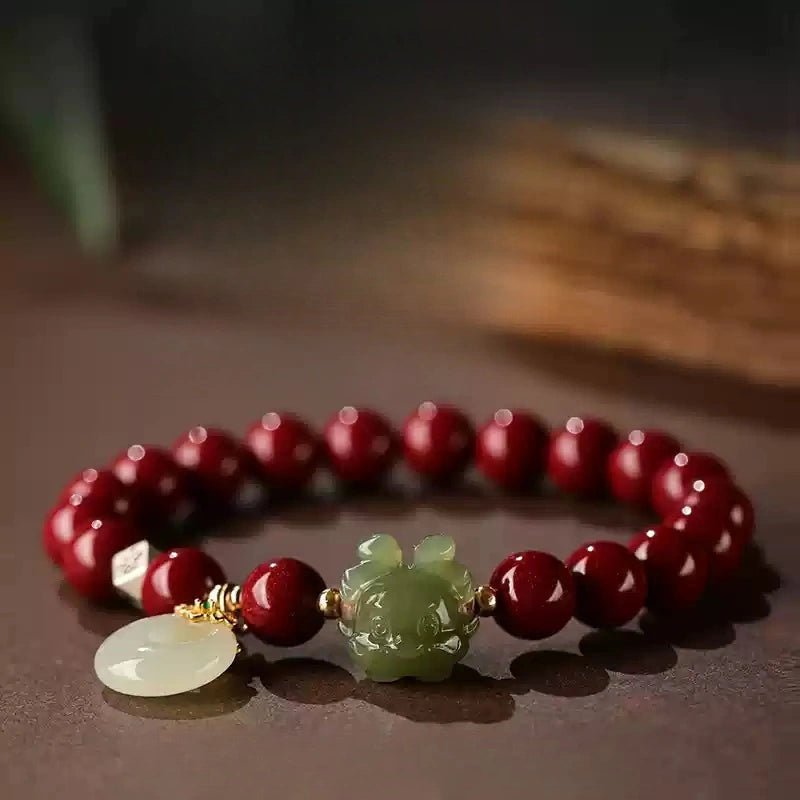 Cinnabar Bracelet--Birth Month Blessing