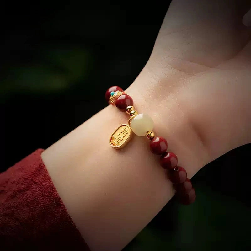 Cinnabar Bracelet--Birth Month Blessing