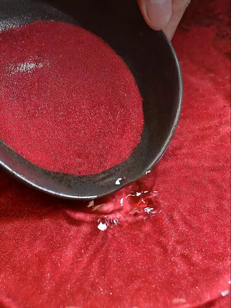 Cinnabar earrings--increase luck