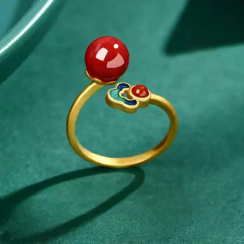 Cinnabar Ring--Buddhist Mascot