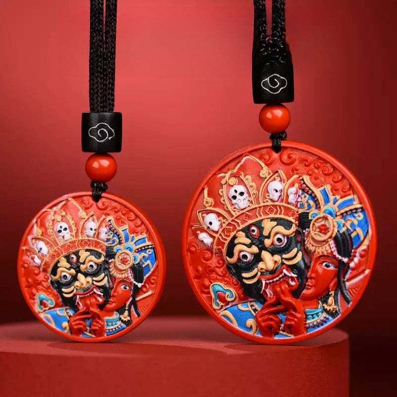 Cinnabar necklace--increase luck
