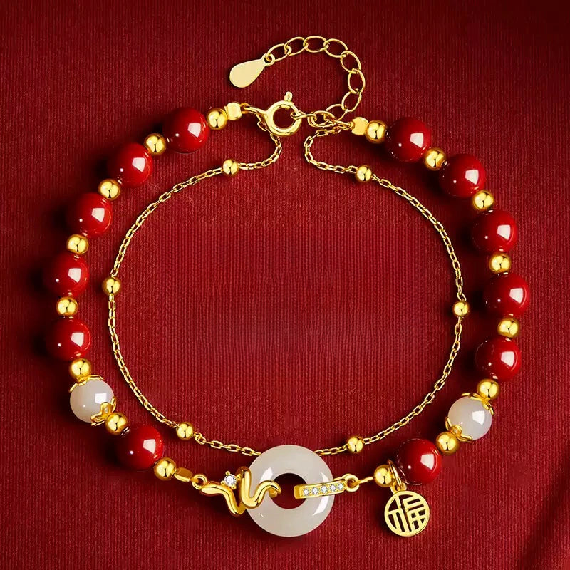 Cinnabar Bracelet--Bless yourself and your friends with health and longevity