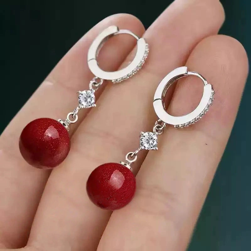 Cinnabar earrings - Get Wealth