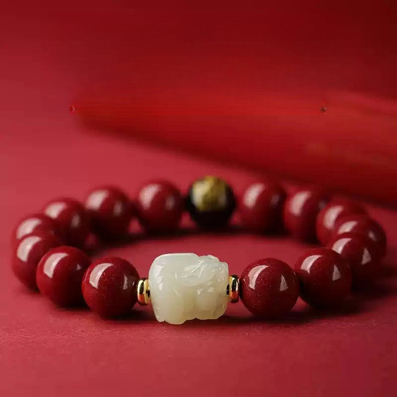 Cinnabar Bracelet--Birth Month Blessing