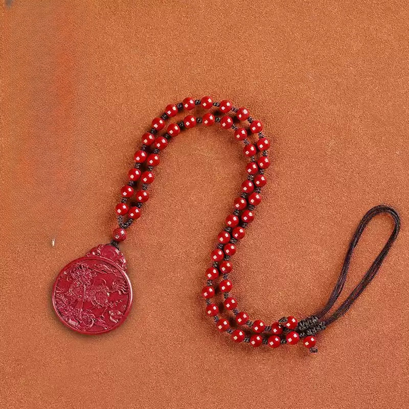 Cinnabar necklace--bless the elders for longevity