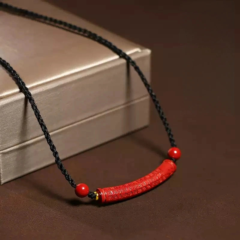 Cinnabar necklace--bless yourself and your friends with health and longevity