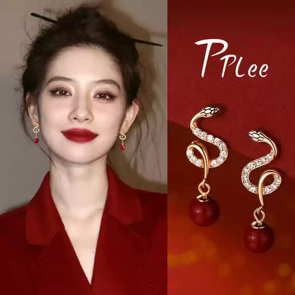 Cinnabar earrings - remove bad luck