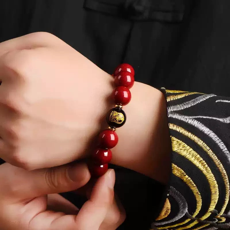 Cinnabar bracelet--increase luck