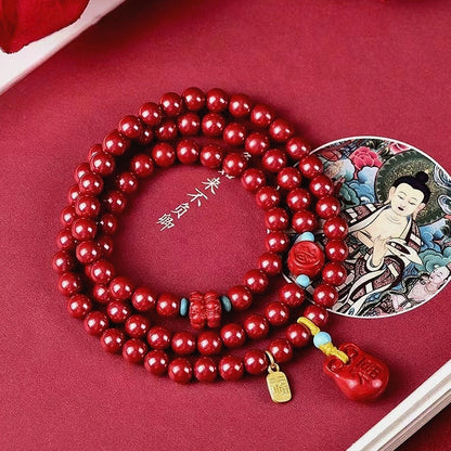 Cinnabar bracelet--wishing elders health and longevity