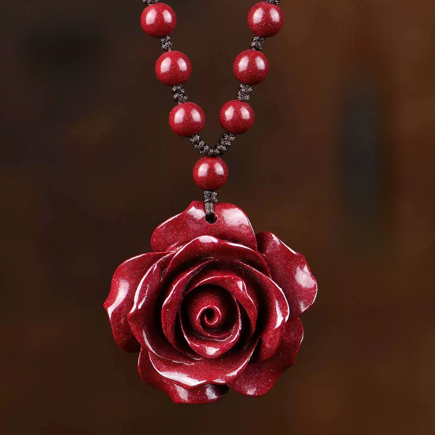 Cinnabar necklace--bless yourself and your friends with health and longevity