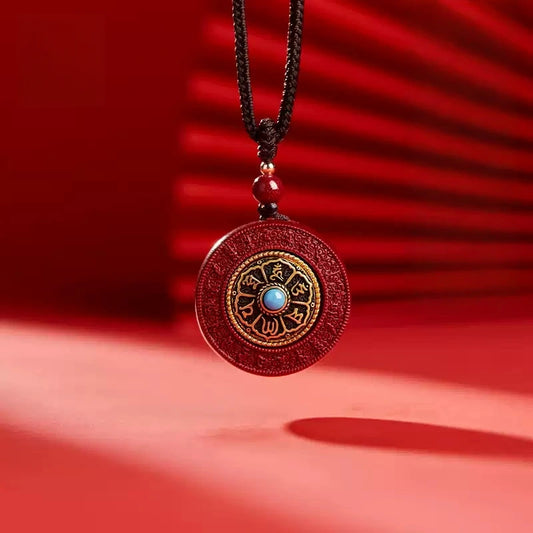 Cinnabar necklace--Buddhist mascot
