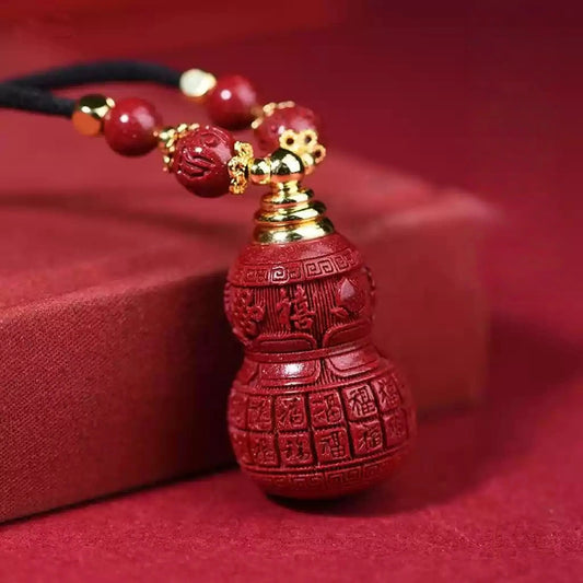 Cinnabar necklace--Buddhist mascot