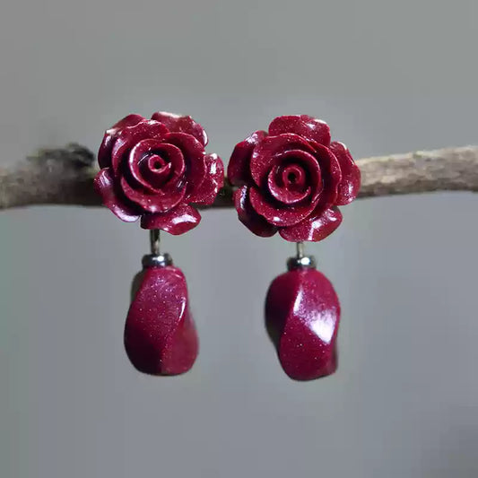 Cinnabar earrings - remove bad luck