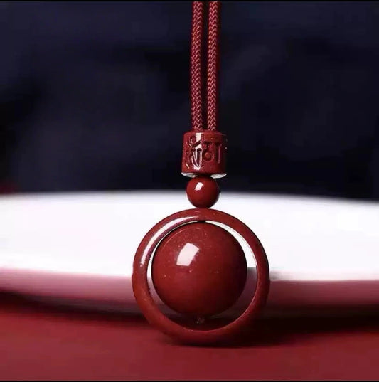 Cinnabar necklace--birth month blessing