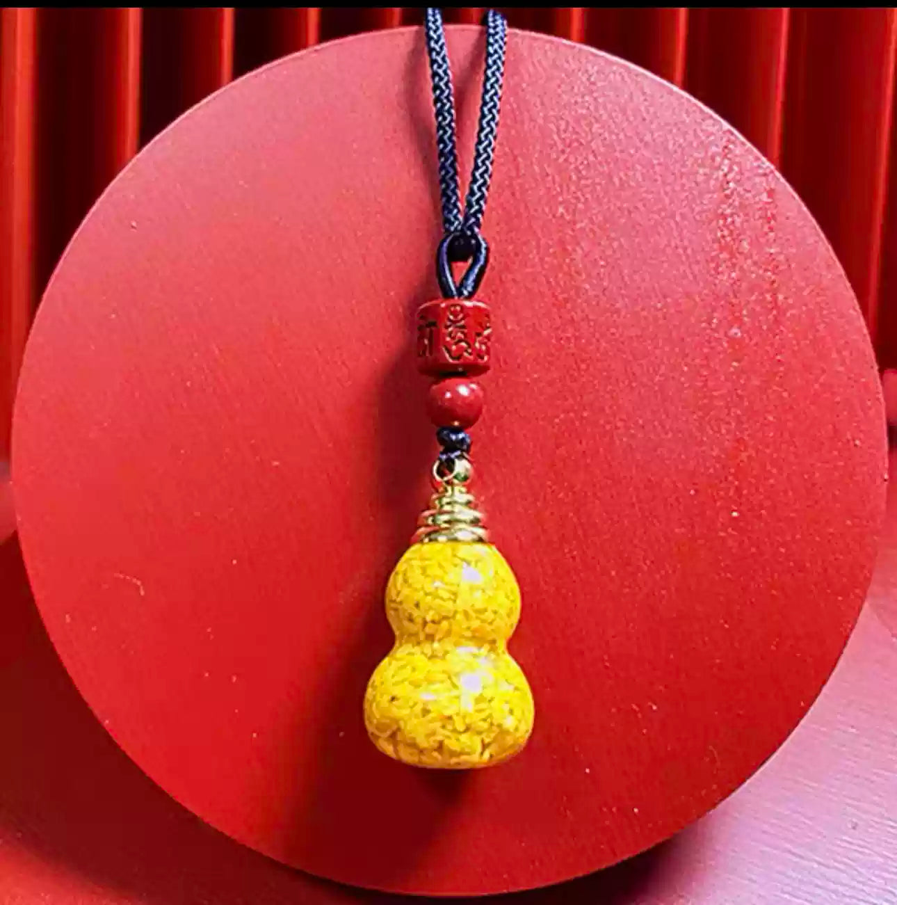 Cinnabar necklace--Buddhist mascot