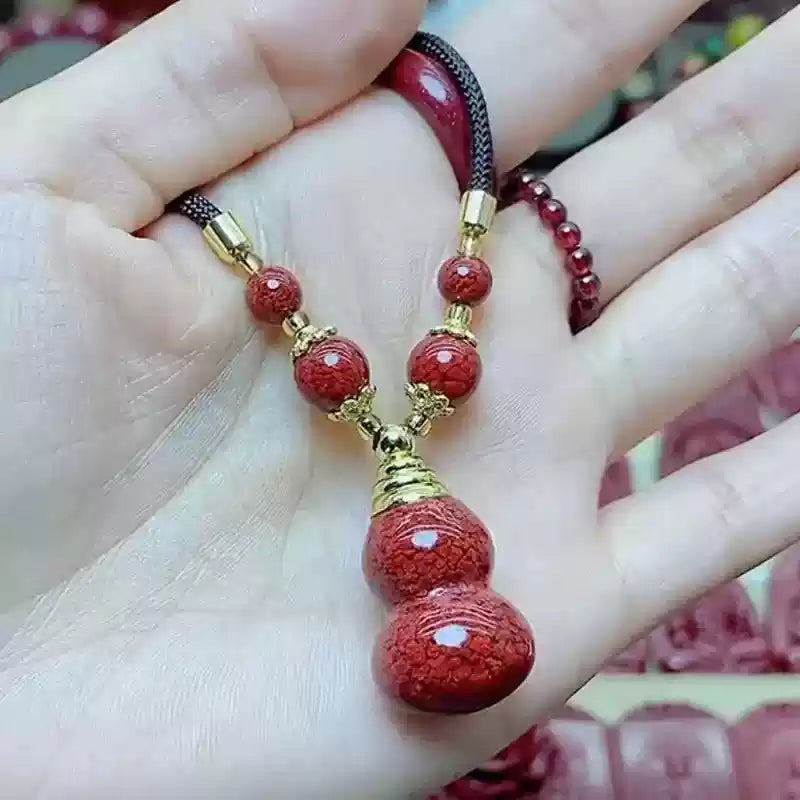 Cinnabar necklace--Buddhist mascot