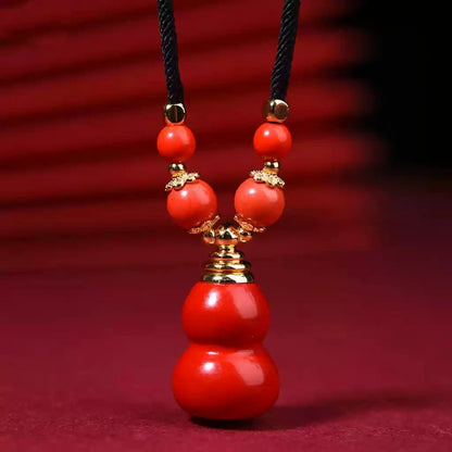 Cinnabar necklace--Buddhist mascot