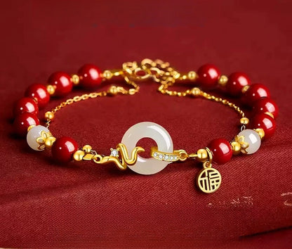 Cinnabar Bracelet--Bless yourself and your friends with health and longevity