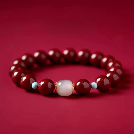 Cinnabar bracelet--increase luck