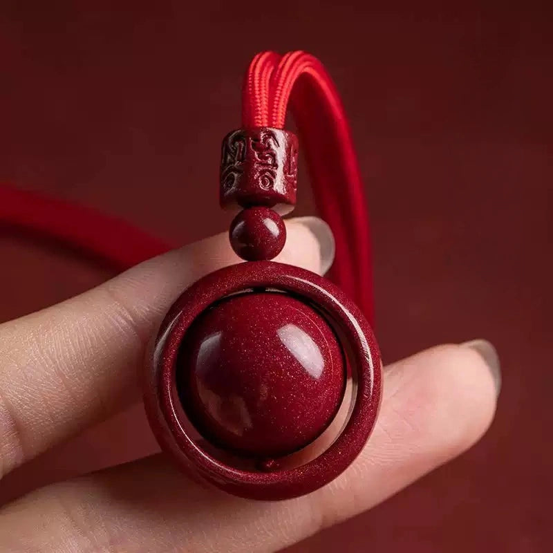 Cinnabar necklace--birth month blessing