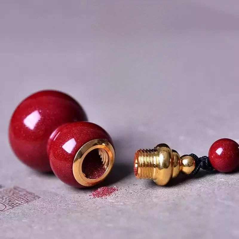 Cinnabar necklace--Buddhist mascot