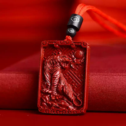 Limited cinnabar zodiac pendant