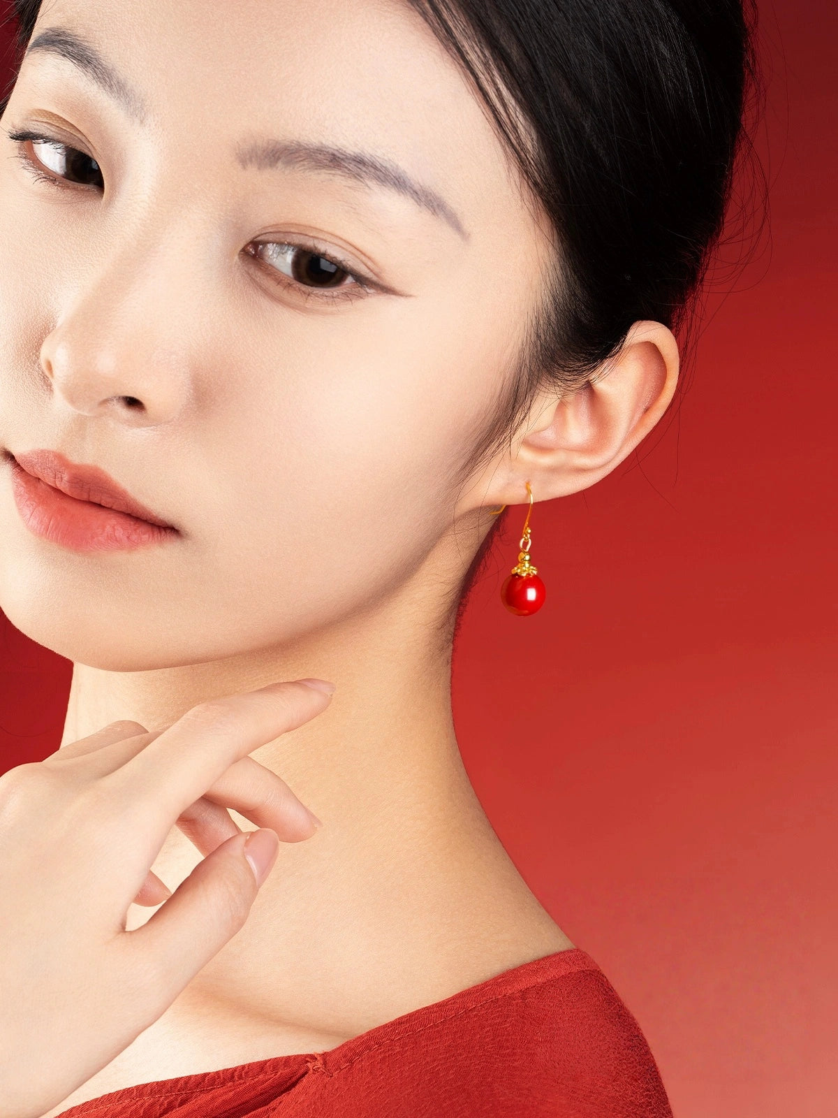 Cinnabar earrings - Get Wealth