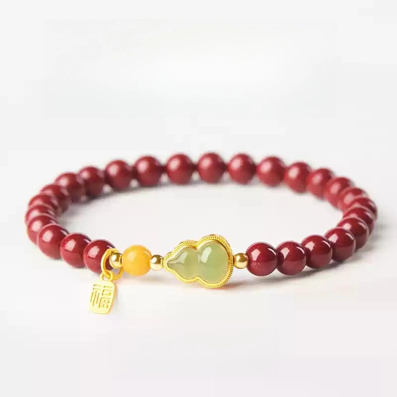 Cinnabar bracelet--increase luck