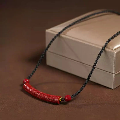 Cinnabar necklace--bless yourself and your friends with health and longevity