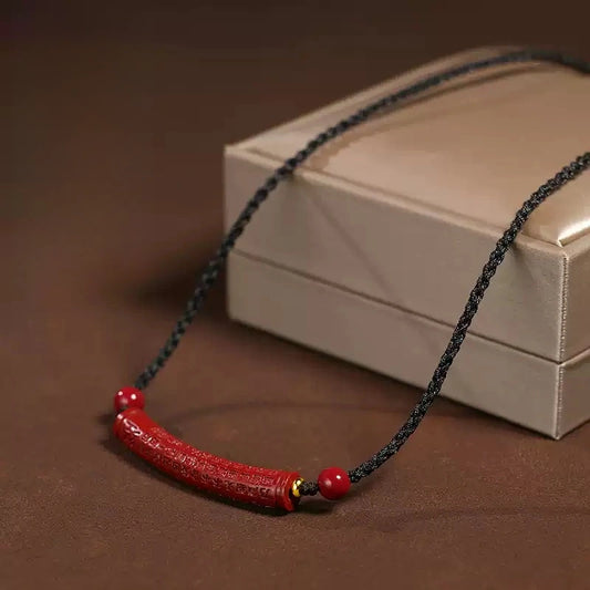 Cinnabar necklace--bless yourself and your friends with health and longevity