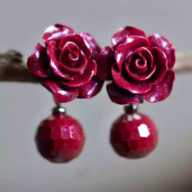 Cinnabar earrings - remove bad luck