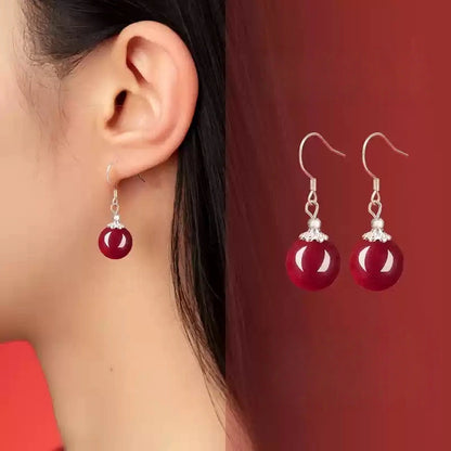 Cinnabar earrings - Get Wealth