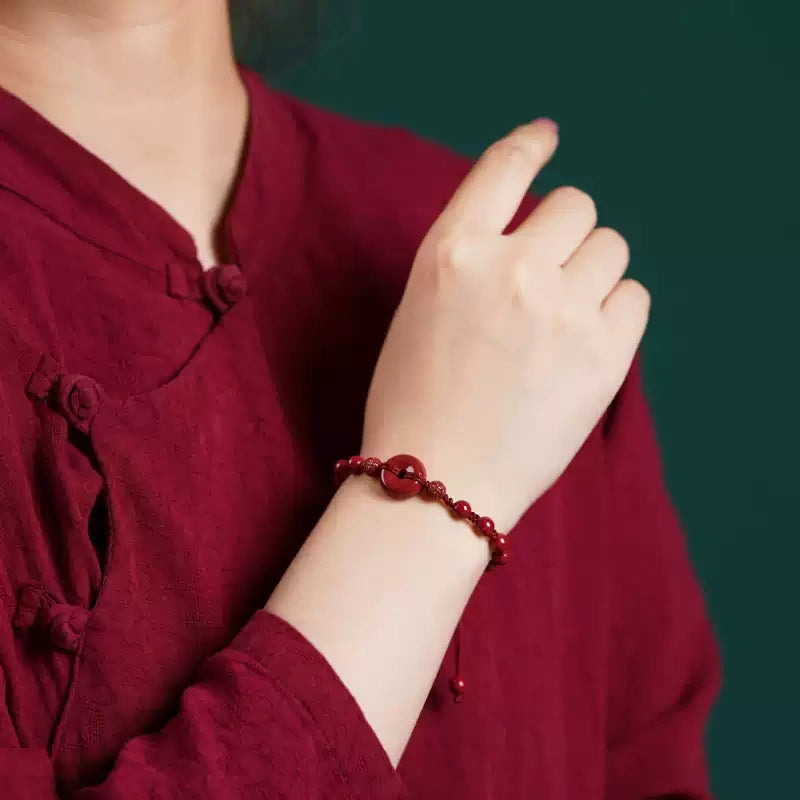 Cinnabar bracelet--wishing elders health and longevity