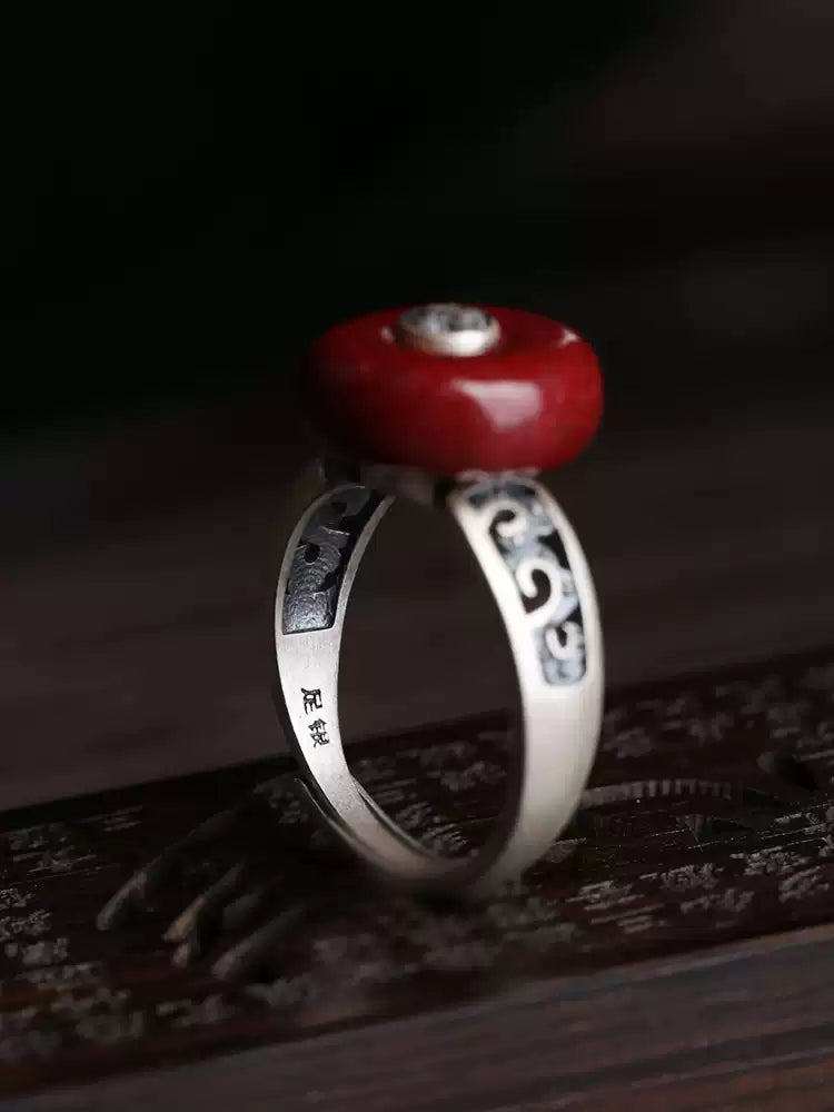 Cinnabar Ring--Increase Luck