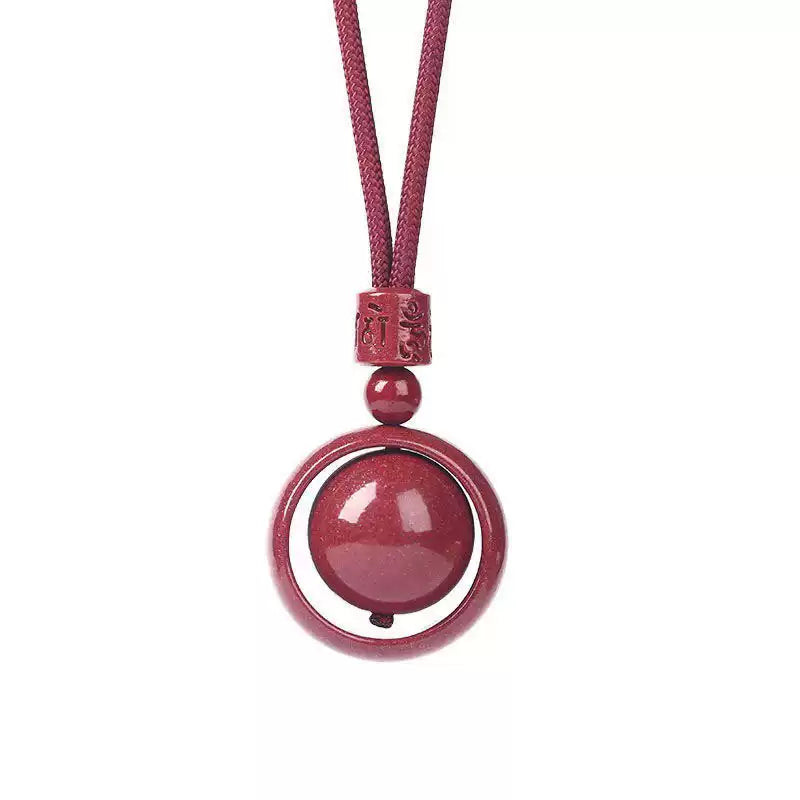 Cinnabar necklace--birth month blessing
