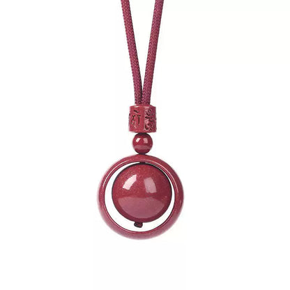 Cinnabar necklace--birth month blessing