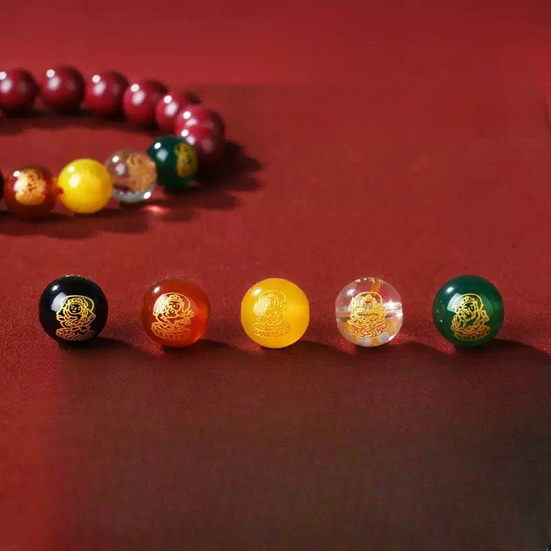 Cinnabar bracelet--increase luck